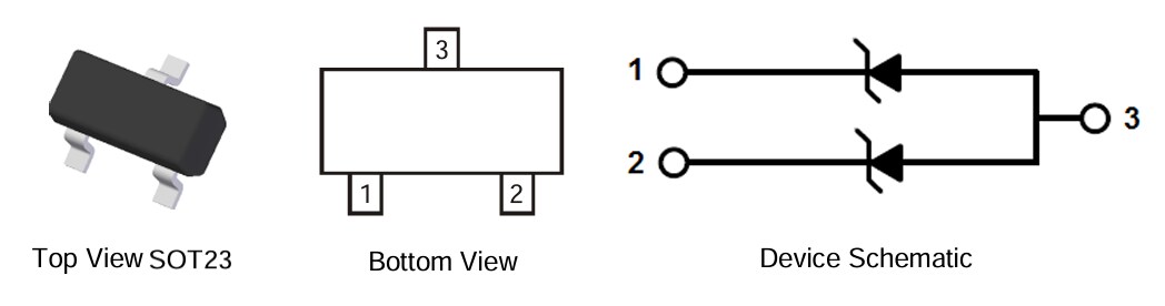 Application Circuit Diagram - Diodes Incorporated DESDxxVxS2UTQ Two-Ch Unidirectional TVS Diode
